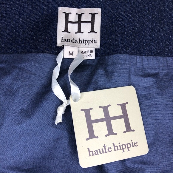 Haute Hippie Navy Scalloped Mini Skirt - Picture 13 of 14